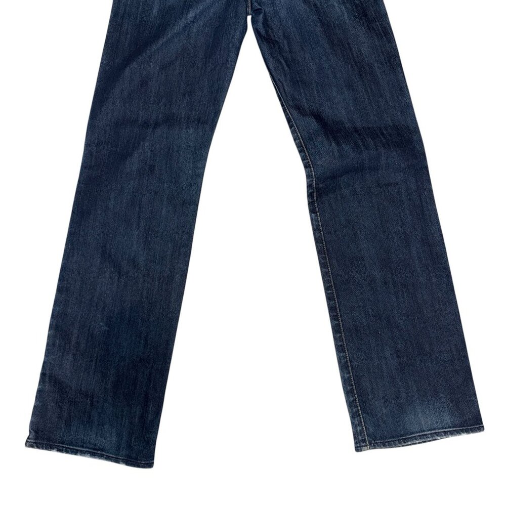 7 For All Mankind 7FAM Relaxed Bootcut Jeans Boys 14 32 Dark Wash Distressed - Picture 6 of 7